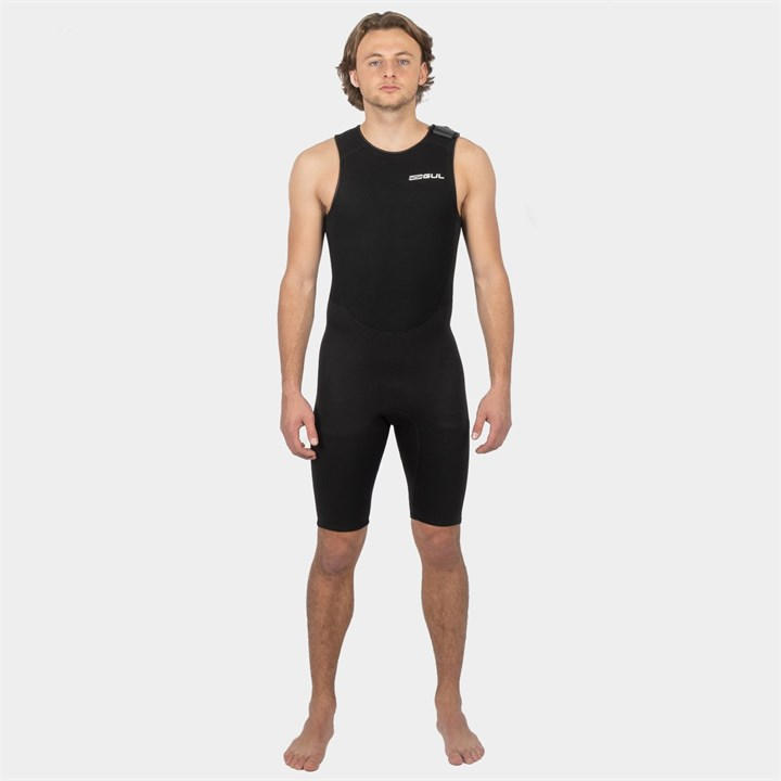 Gul Men's Black Response 3/2Mm Flatlock Shortjohn Medium