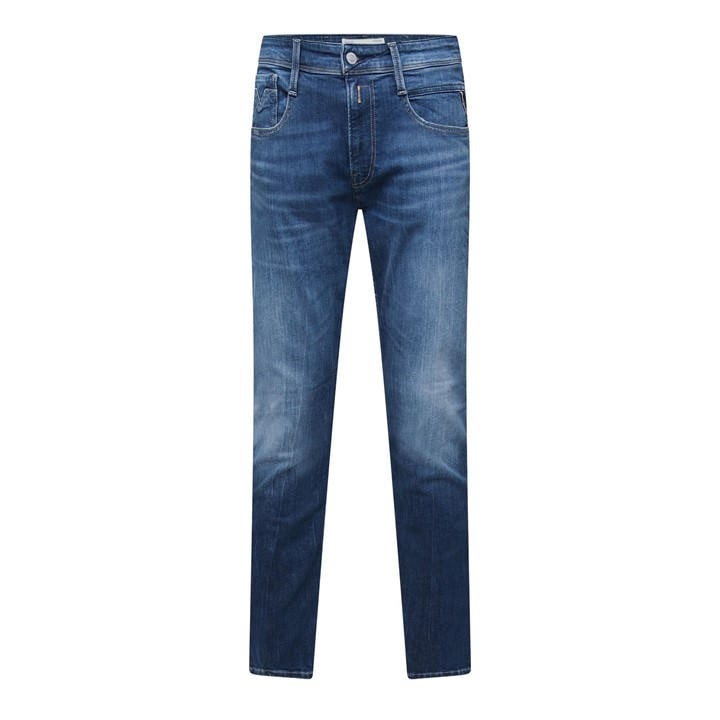 Replay Men's Blue Anbass Slim-Fit Jeans in Size L, Sports Direct