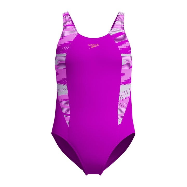 Speedo Girls Pink Hyperboom Splice Muscleback Swimsuit  in Size 13 - 14 Years, Sports Direct