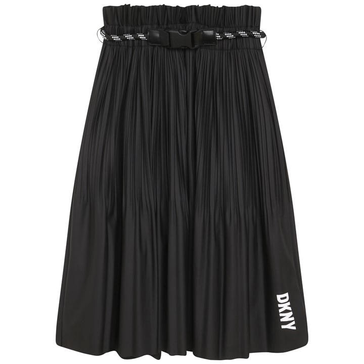 Dkny Girls Black Kids' Belted A-Line Skirt in Size 11 - 12 Years, Sports Direct