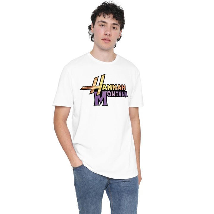 Disney Unisex White Camp Rock Hannah Montana Logo Large