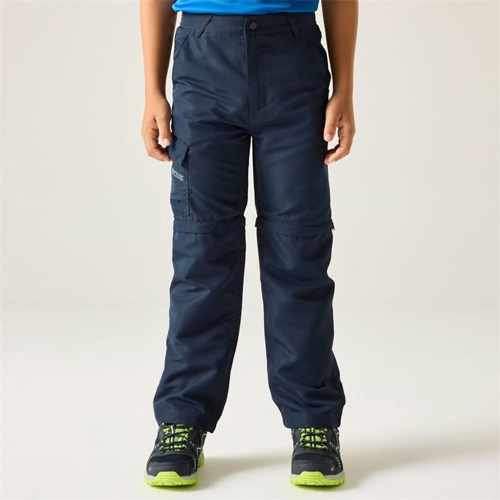 Regatta  Kids Blue Kids Sorcer Zip Off Iii Quick-Drying Trousers in Size 4 - 5 Years, Sports Direct