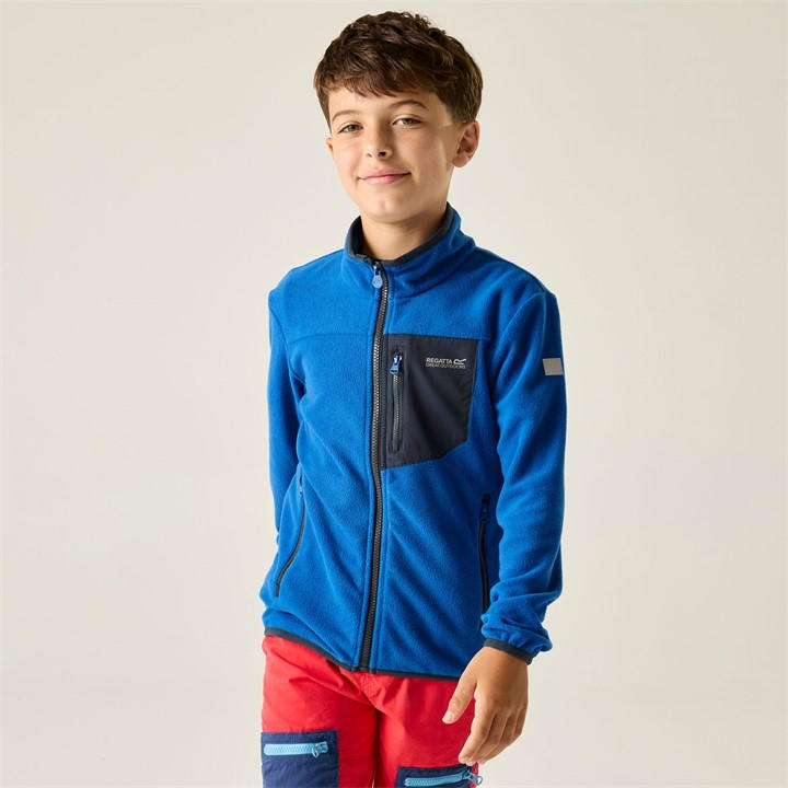 Regatta  Kids Blue Kids Frankie Full Zip Fleece in Size 13 Years, Sports Direct