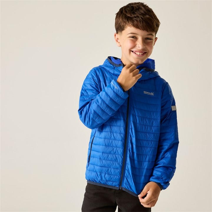 Regatta  Kids Blue Kids Hooded Hillpack Water-Repellent Jacket in Size 13 Years, Sports Direct