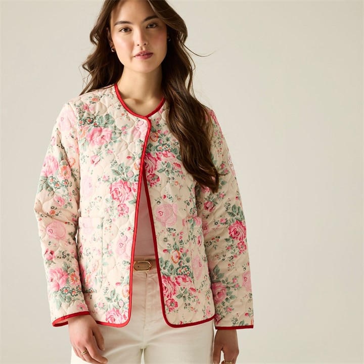 Regatta Women's Cream Hackney Rose Cath Kidston Lightweight Quilted Jacket in Size 8, Sports Direct