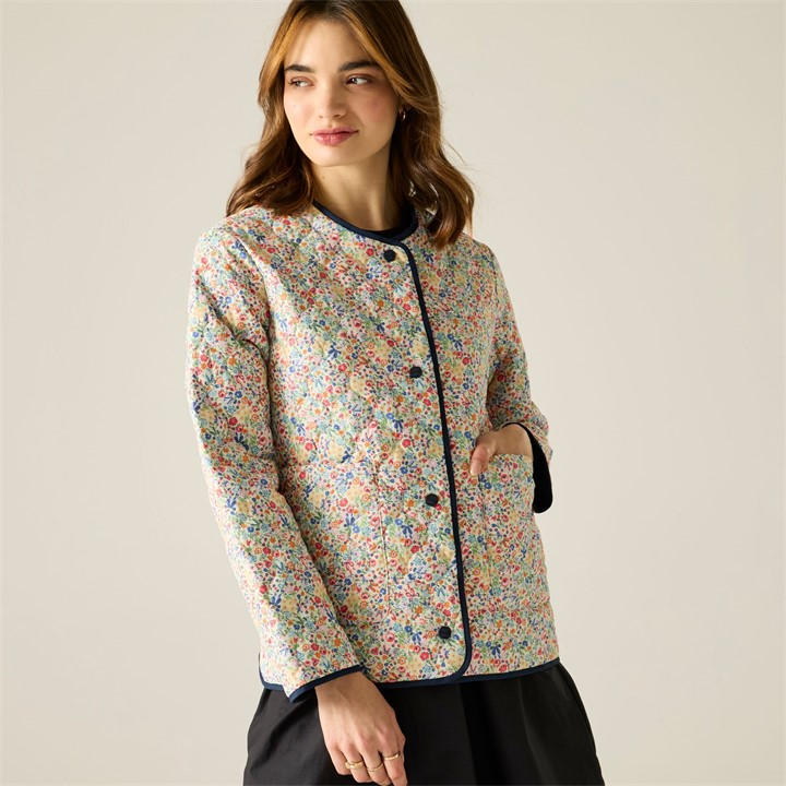 Regatta Women's Cream Hackney Rose Cath Kidston Lightweight Quilted Jacket in Size 8, Sports Direct