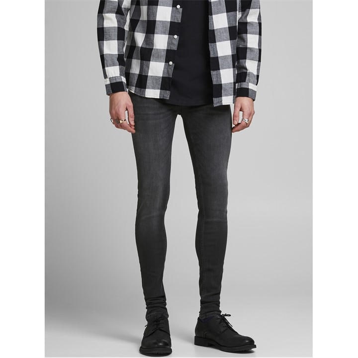 Jack And Jones Men's Black Spray On Super Skinny Jeans in Size 27 R, Sports Direct