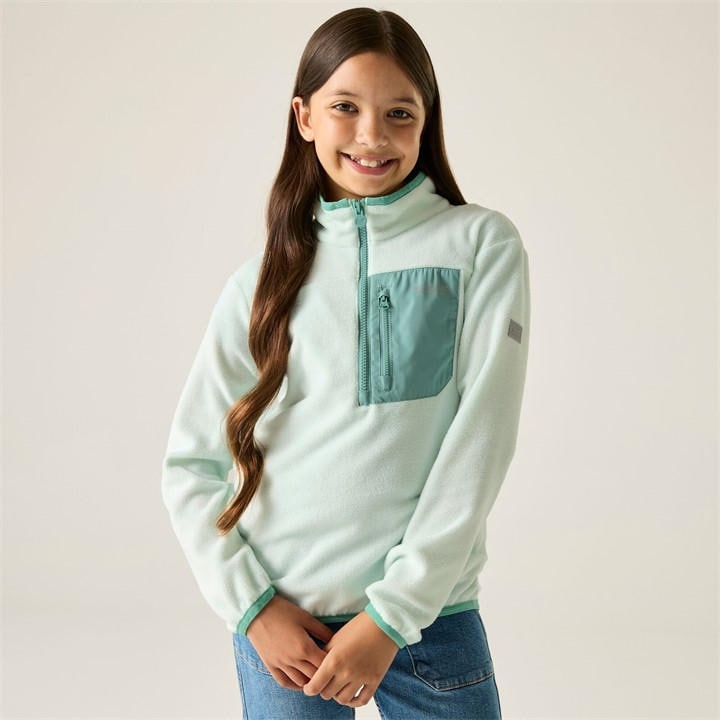 Regatta  Kids White Kids Frankie Half Zip Fleece in Size 9 - 10 Years, Sports Direct