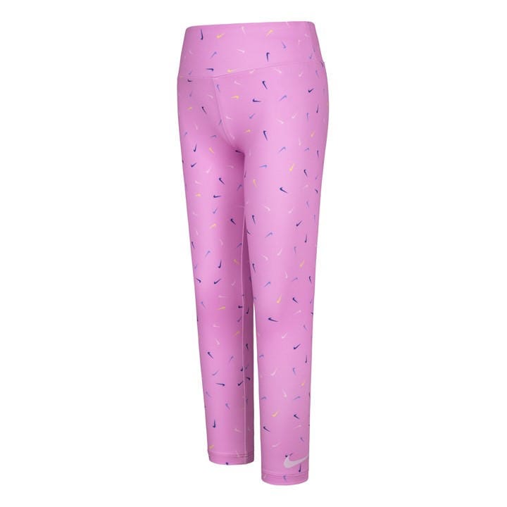 Nike Girls  Kids' Swoosh Logo Leggings in Size 4 - 5 Years, Sports Direct