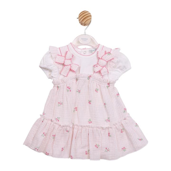 Mintini Baby Girls Pink Baby Top & Sundress Bubble Dress in Size 9 - 12 Months, Sports Direct