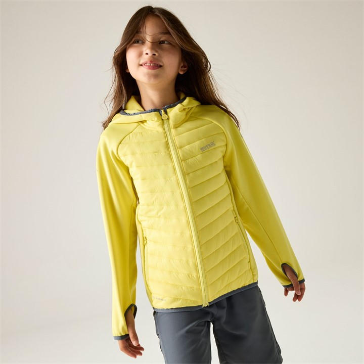 Regatta  Kids Canary Yelw Kids Andreson Hybrid Water-Repellent Jacket in Size 6 - 7 Years, Sports Direct