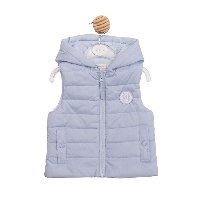 Mintini Baby Boys Blue Baby Gilet in Size 6 - 12 Months, Sports Direct