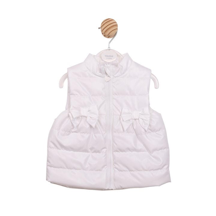 Mintini Baby Girls White Baby Gilet in Size 6 - 9 Months, Sports Direct