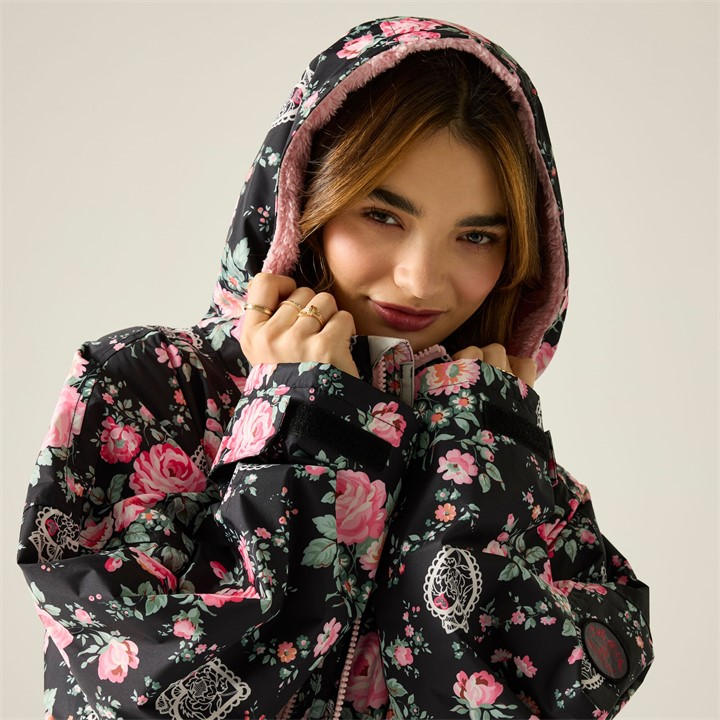 Regatta Women's Black Hackney Rose Cath Kidston Hydrafort Changing Robe in Size S - M, Sports Direct