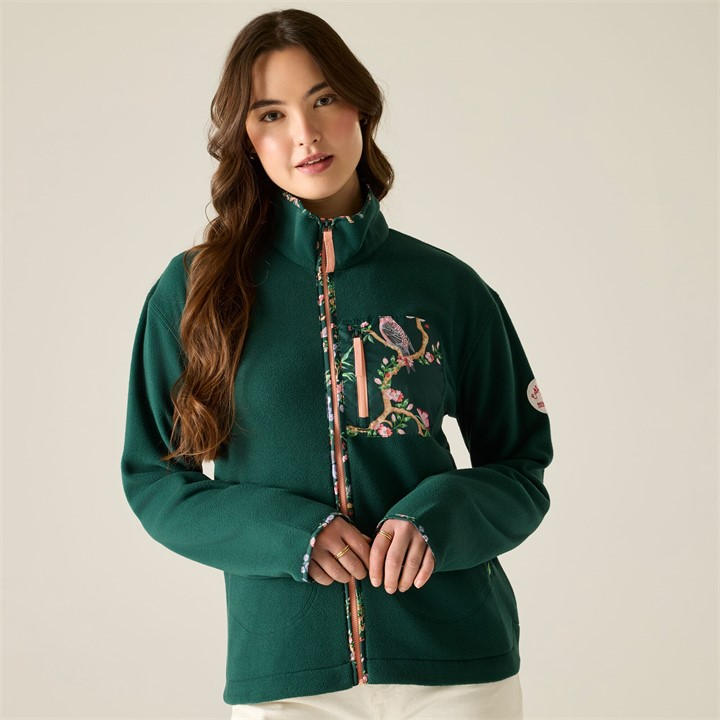 Regatta Women's Deep Pine Cath Kidston Full Zip Fleece in Size 8, Sports Direct