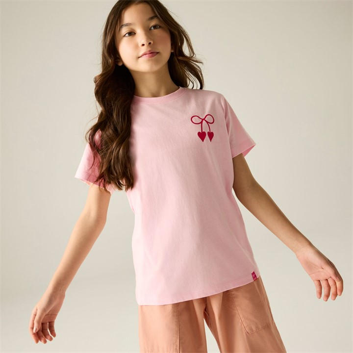 Regatta Girls Light Rose Pink Kids Cath Kidston Crew Neck T-Shirt in Size 10, Sports Direct