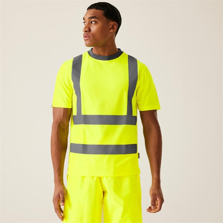 Regatta Men's Yellow Hi-Vis Pro Contract T-Shirt in Size 4XL, Sports Direct