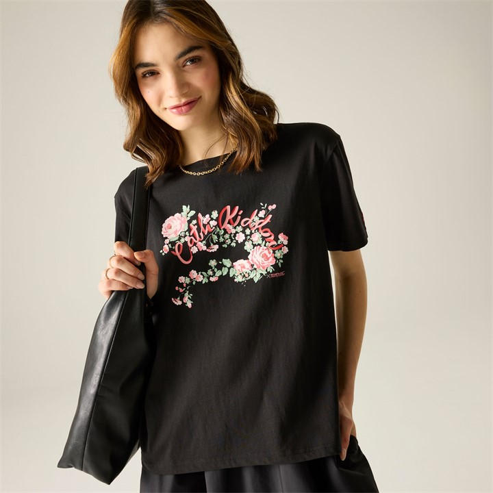 Regatta Women's Black Cath Kidston Oversized T-Shirt in Size 20, Sports Direct