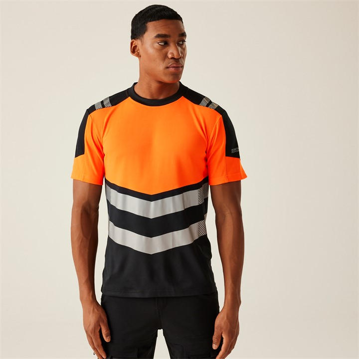 Regatta Men's Black Hi-Vis X-Pro T-Shirt - Class 1 in Size 4XL, Sports Direct