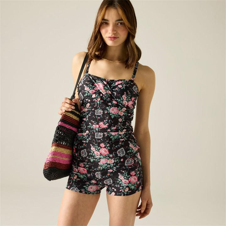 Regatta Women's Black Hackney Rose Cath Kidston Upf 50+ Bikini Shorts in Size 18, Sports Direct