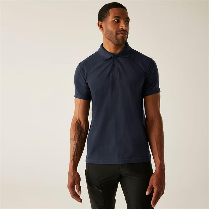 Regatta Men's Blue Pro 50/50 Pique Polo in Size 4XL, Sports Direct