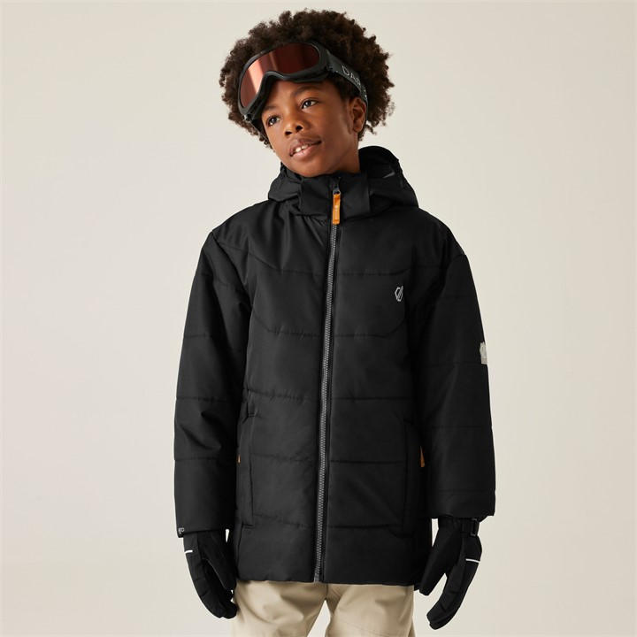 Dare 2B  Kids Black ' Explorer Recycled Polyester Ski Insulated Waterproof Jacket in Size 3 - 4 Years, Sports Direct