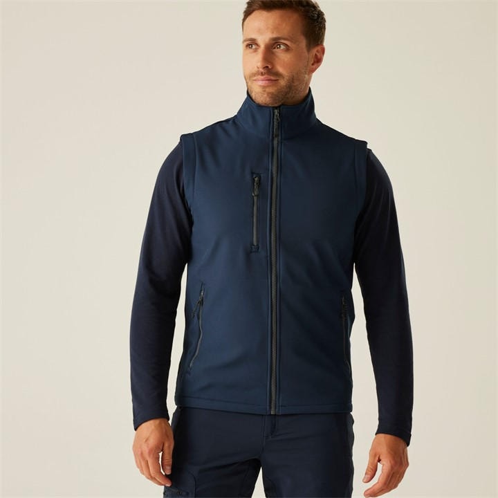 Regatta Men's Navy Seal Grey Navigate 2 Layer Softshell Bodywarmer in Size 4XL, Sports Direct