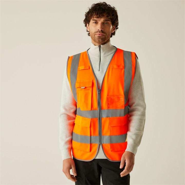 Regatta Men's Orange Pro Hi-Vis Executive Vest in Size M, Sports Direct
