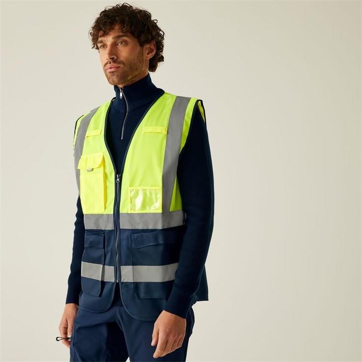 Regatta Men's Yellow Pro Hi-Vis Executive Vest in Size 3XL, Sports Direct
