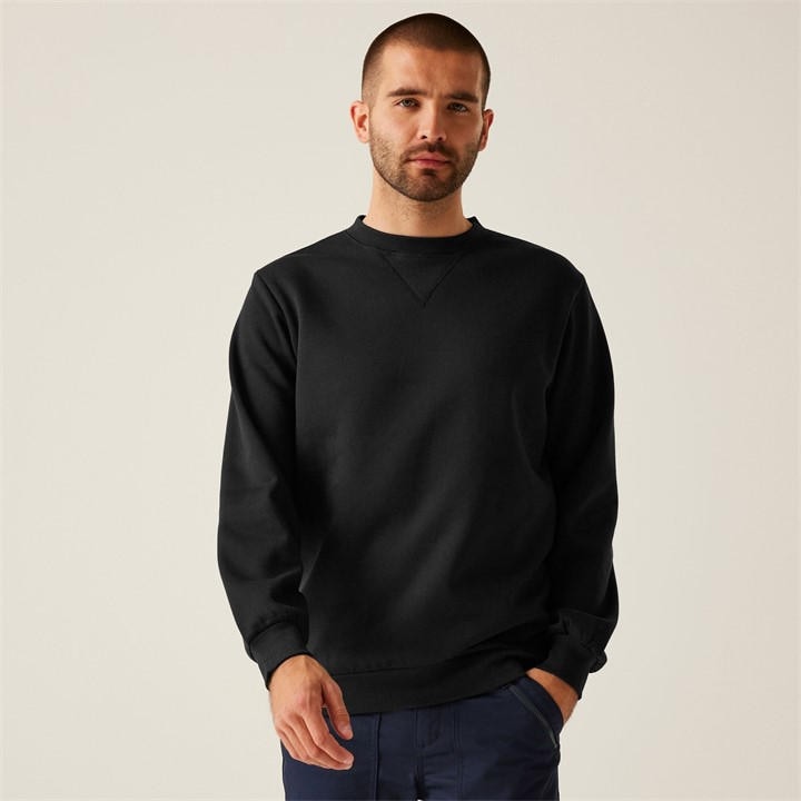 Regatta Men's Black Pro Crewneck Sweatshirt in Size 2XL, Sports Direct