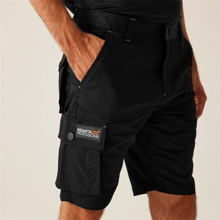 Regatta Men's Black Heroic Cargo Shorts in Size 38, Sports Direct