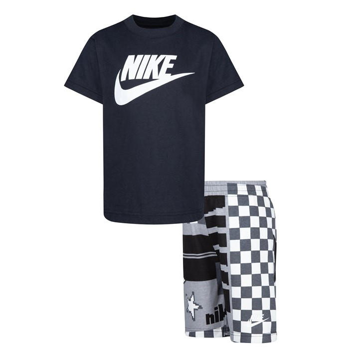 Nike Boys Black Lifestyle T-Shirt & Shorts Set  in Size 5 - 6 Years, Sports Direct