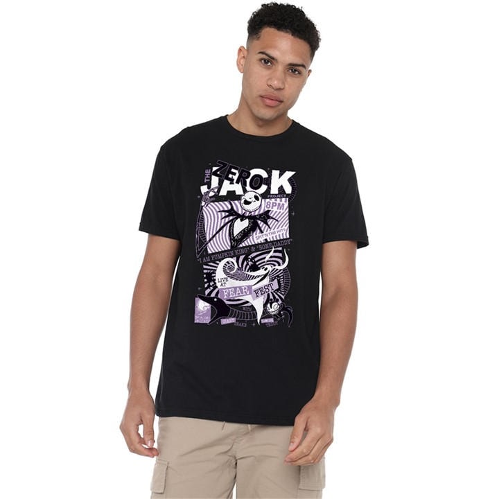 Disney Men's Black The Nightmare Before Christmas Pumpkin King Fear F in Size L, Sports Direct