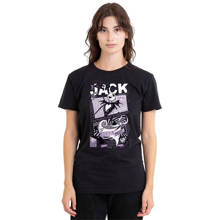 Disney Women's Black The Nightmare Before Christmas Pumpkin King Fear F in Size L, Sports Direct