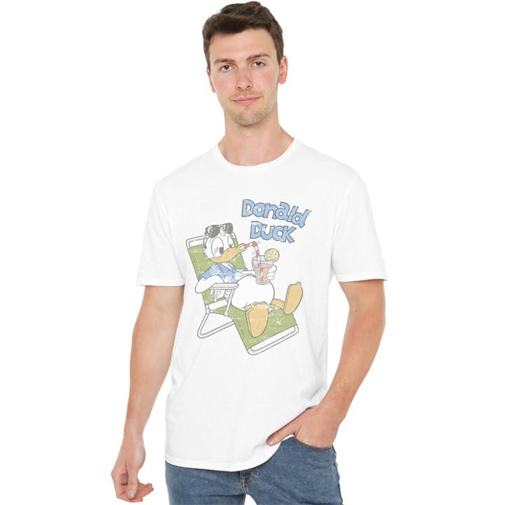 Disney  White Mickey & Friends Donald Duck Chilling in Size S, Sports Direct