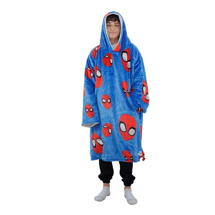 Spiderman  Kids Blue Medium Spidey Heads Up Hood Fleece in Size M, Sports Direct