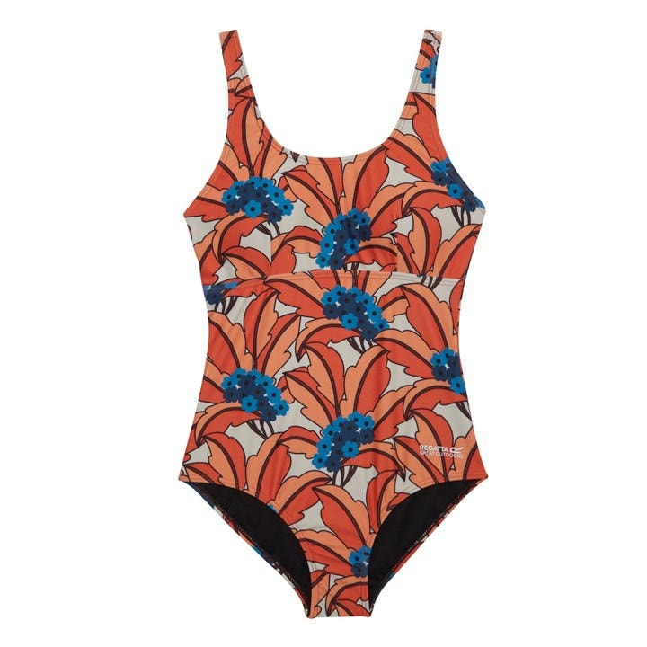 Regatta Women's Orange Tropical Orla Ii Swim Costume in Size 12, Sports Direct