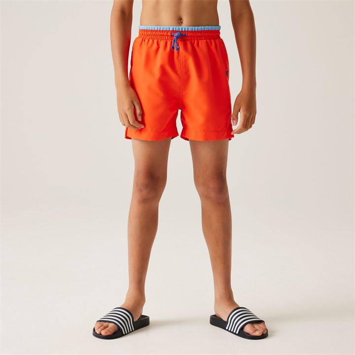 Regatta Boys Orange Skander Iii Swim Shorts - Size 15-16 Year