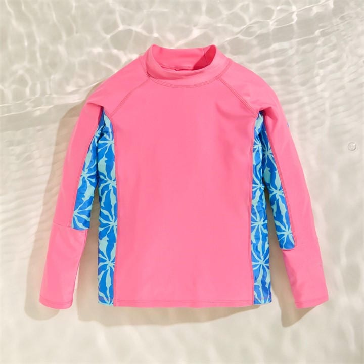 Regatta  Kids Pinklemblufl Kids Hoku Ii Upf 50+ Swim Top in Size 5 - 6 Years, Sports Direct