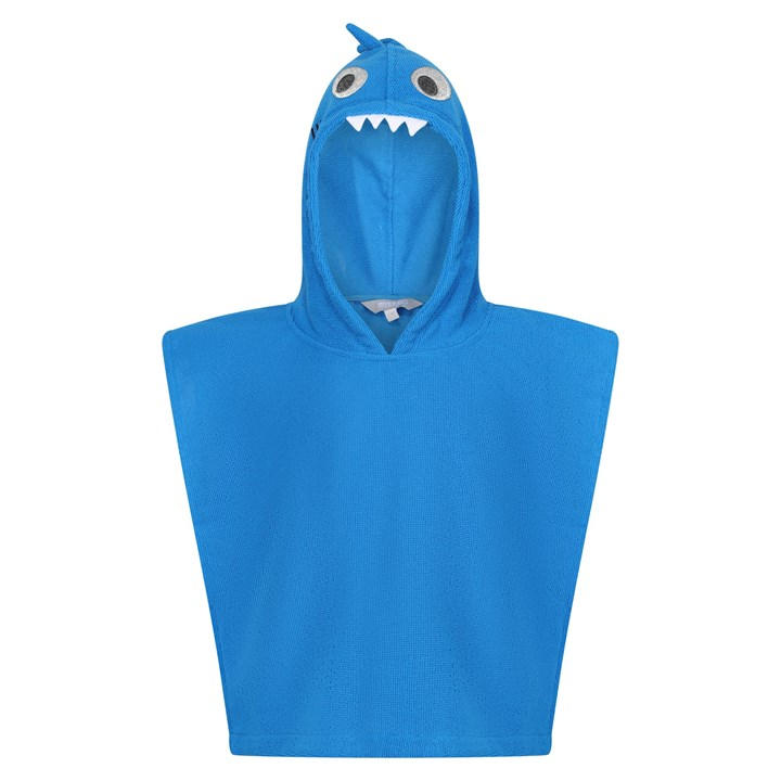 Regatta  Kids Bubbles The Shark(Hawaiian Blu Animal Towel Robe in Size C4-C6yrs, Sports Direct