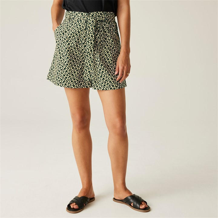 Regatta Women's Jasmine Flower Black Orla Kiely Summer Ii Shorts Size 8