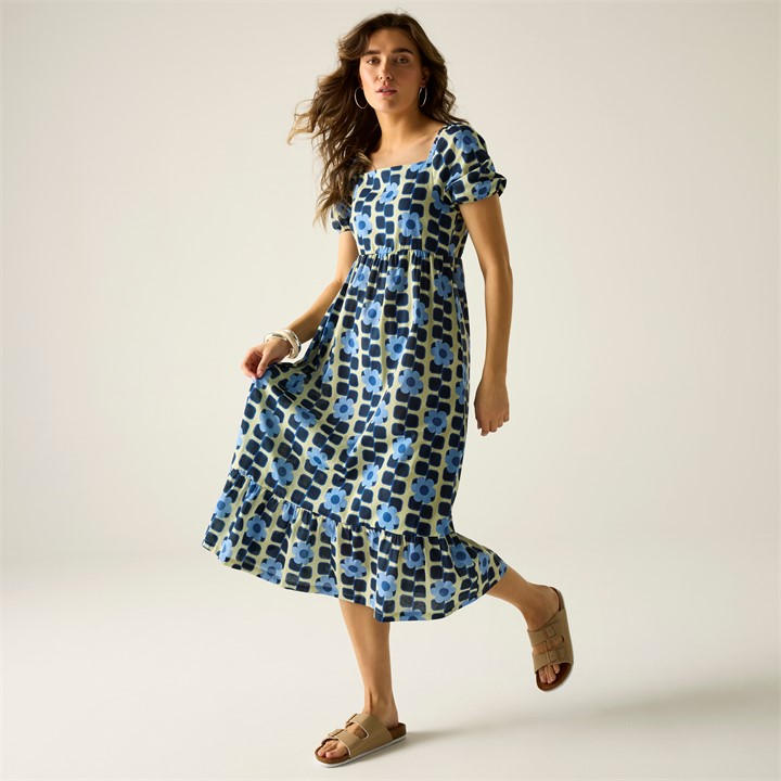 Regatta Women's Gintsqflwrbl Orla Kiely Midi Summer Dress in Size 14, Sports Direct