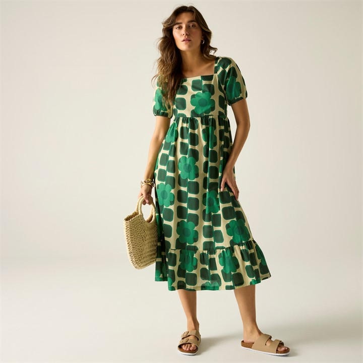 Regatta Women's Green Orla Kiely Midi Summer Dress in Size 20, Sports Direct