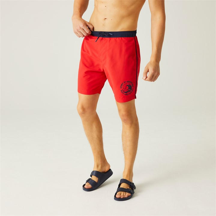 Regatta Men's High Risk Red/Navy Bentham Swims Hort Extra Large