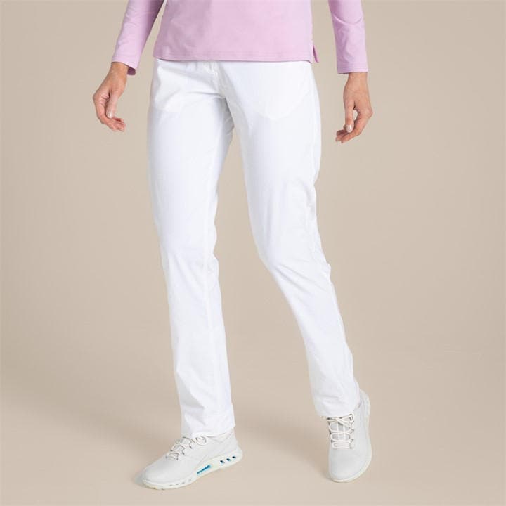 Craghoppers Women's White Nosilife Milla Lightweight Trousers, Sports Direct