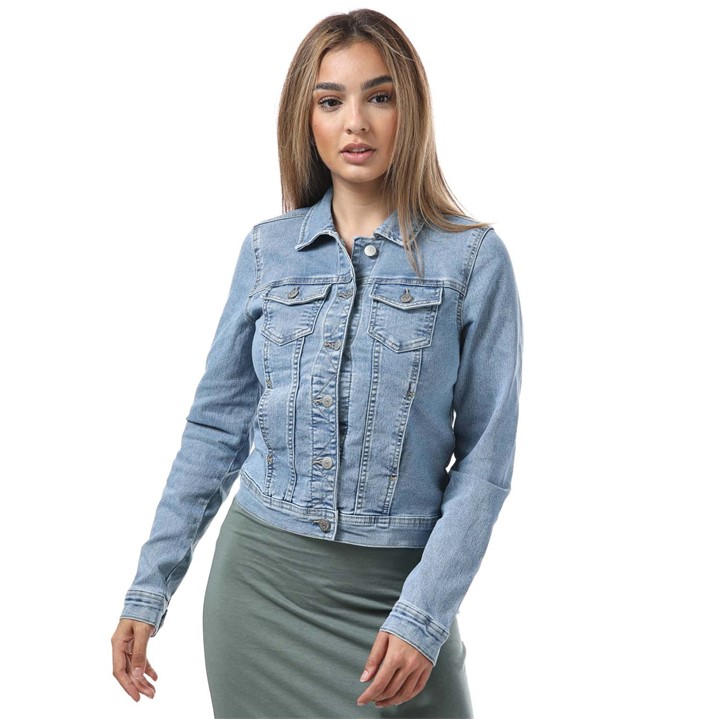 Only Women's Blue Wonder Denim Jacket Size 10