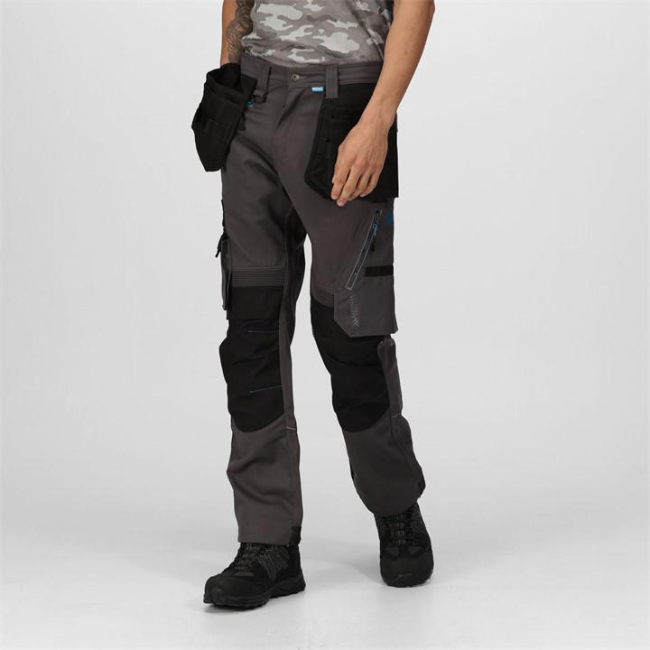 Regatta Men's Grey Execute Holster Work Trousers in Size 34 R, Sports Direct