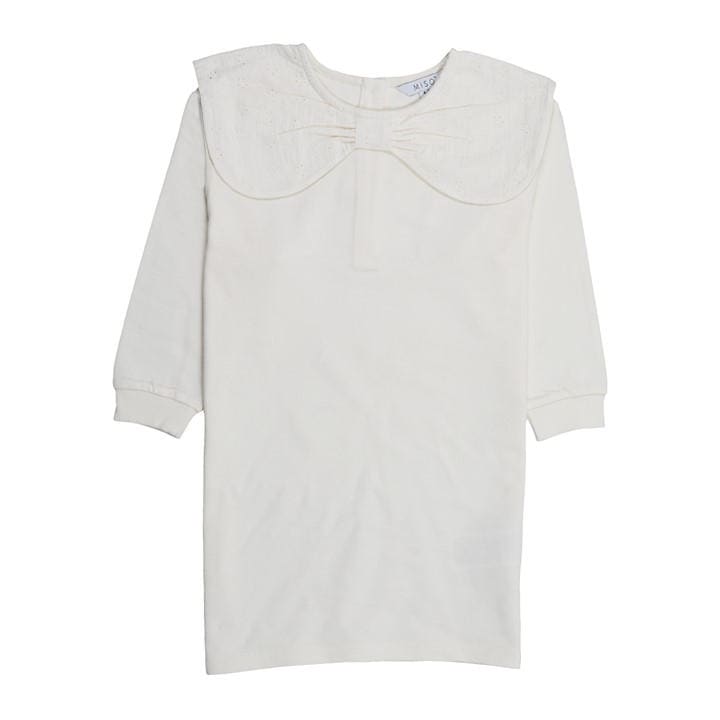 Miso Girls Cream Kids' Bow Jumper Dress in Size 5 - 6 Years, Sports Direct