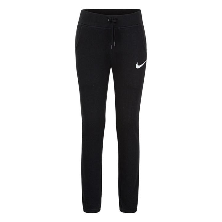 Nike Girls Black Swoosh Fleece Pants  in Size 6 - 7 Years, Sports Direct