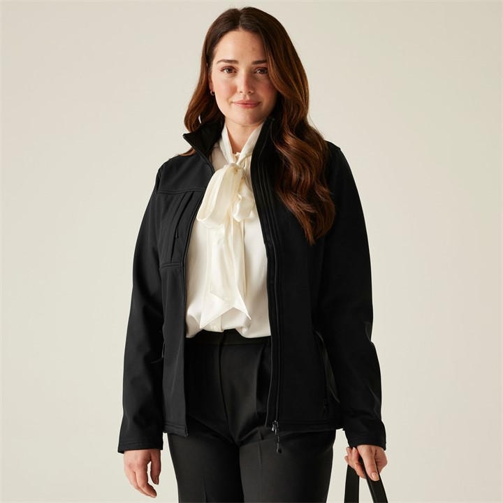 Regatta Women's Black Octagon Ii Softshell Jacket in Size 14, Sports Direct